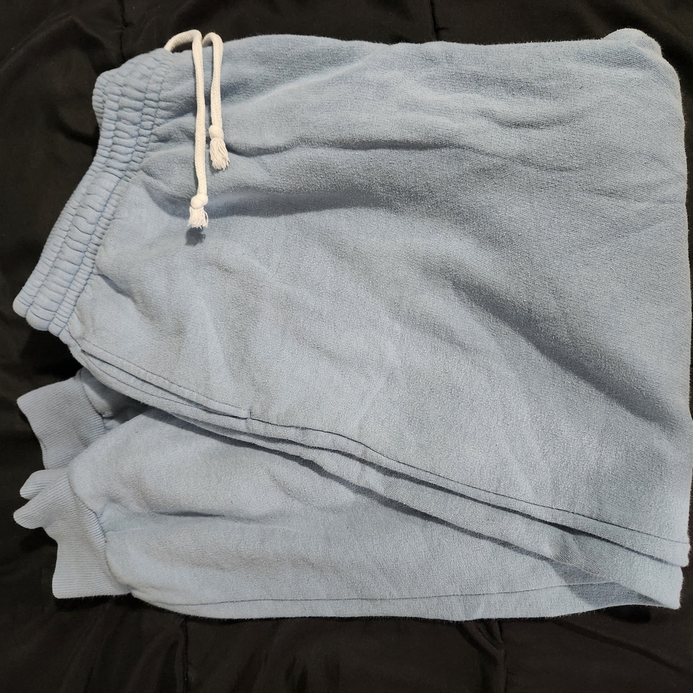 Light Blue Sweatpants with Drawstring